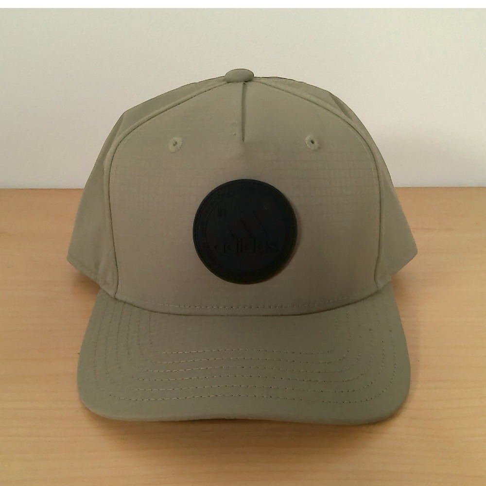 Adidas Aeroready Cap Ripstop Snapback Hat Khaki Tan Black Logo Patch OSFM